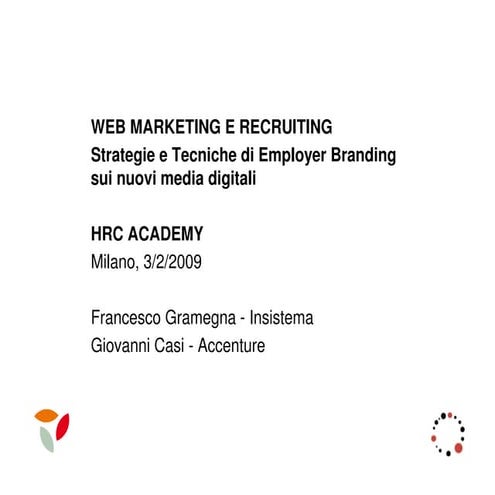 Web marketing e Recruiting