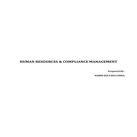 HR & Compliance management part 1