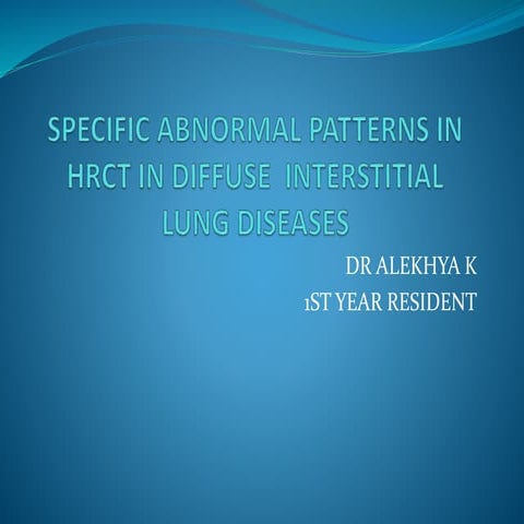 Hrct of idiopathic interstitial pneumonias