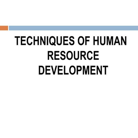 Human resource development