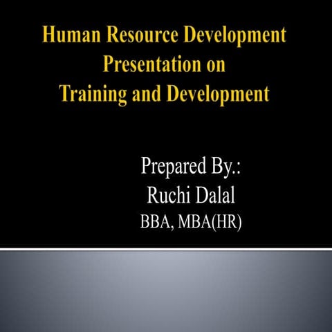 Training and Development process