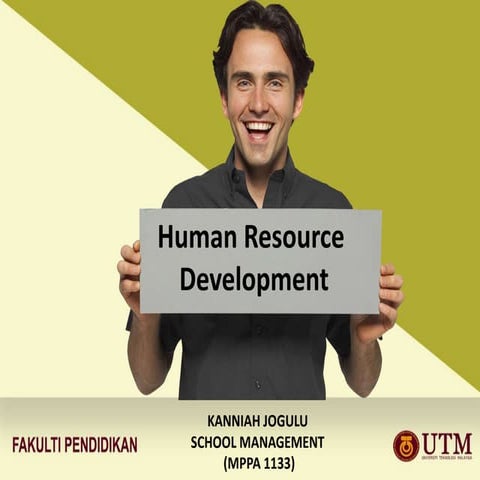 Human Resource Development in Education