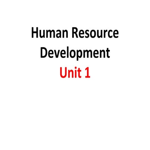 HRD-Concept & Goals, Challenges, Climate, Practices in India, Learning and HRD