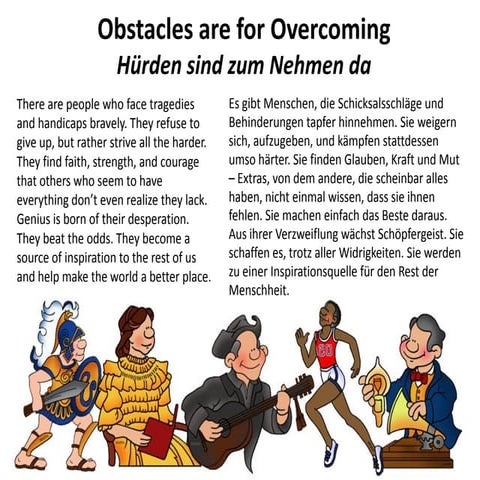 Hürden sind zum nehmen da - Obstacles are for Overcoming