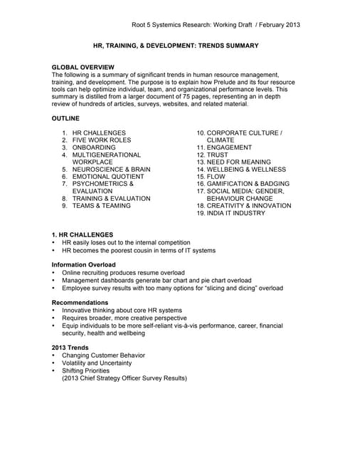 HR Development and Trends Survey by Prelude Systems