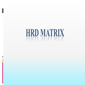 HRD MATRIX Notes in HRD for BBA and MBA.