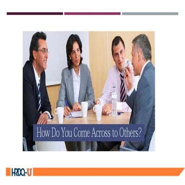 HRDQ-U Webinar - How You Come Across to Others - 2018-12-17