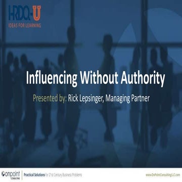 Webinars Influencing Without Authority