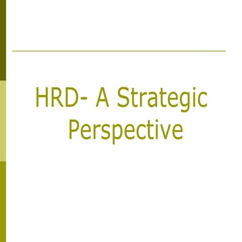 Hrd Strategic Perspective