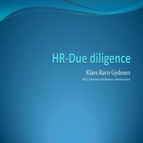 Hr Due Diligence