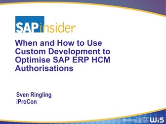 Optimising SAP HR Authorisation by using custom development incl. BAdIs