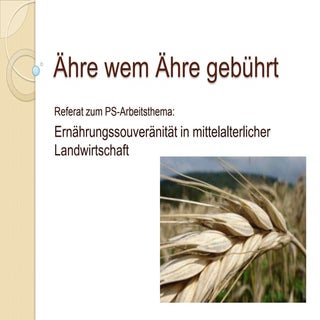 Ähre wem Ähre gebührt
