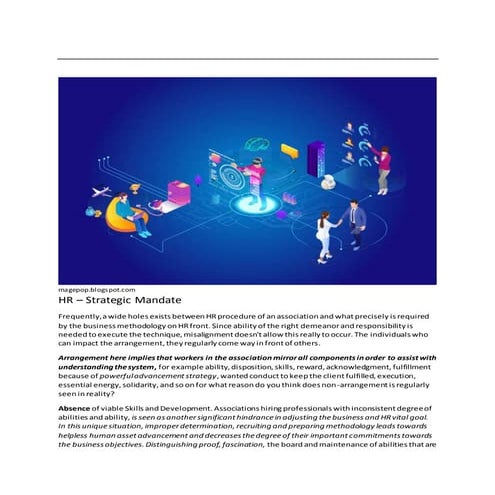 HR- Strategic Mandate