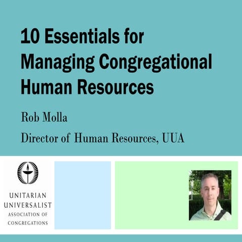 10 Essentials for Managing Congregational Human Resources