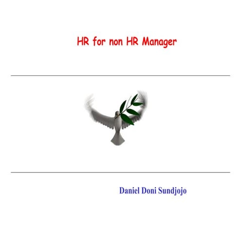 HR FOR NON HR MANAGER by DANIEL DONI SUNDJOJO