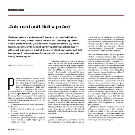 Dusevni zdravi zamestnancu