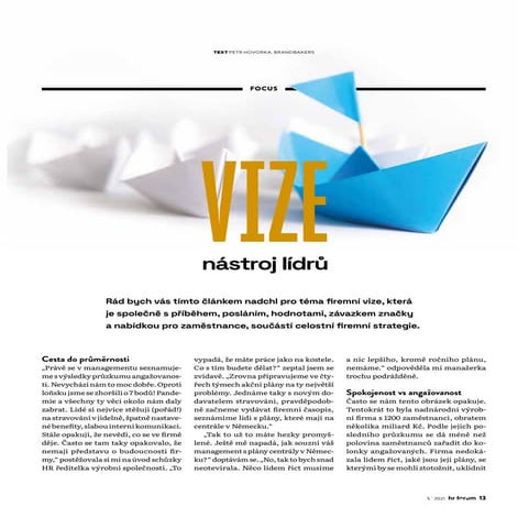 Vize – nastroj leaderu