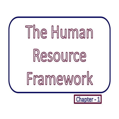 Hr frameworks chapter 1