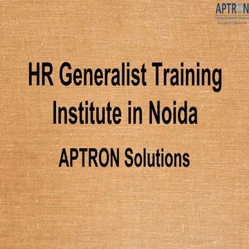 HR Generalist Training Institute in Noida.pptx