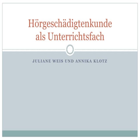 Hörgeschädigtenkunde