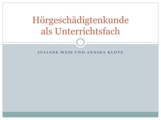 Hörgeschädigtenkunde