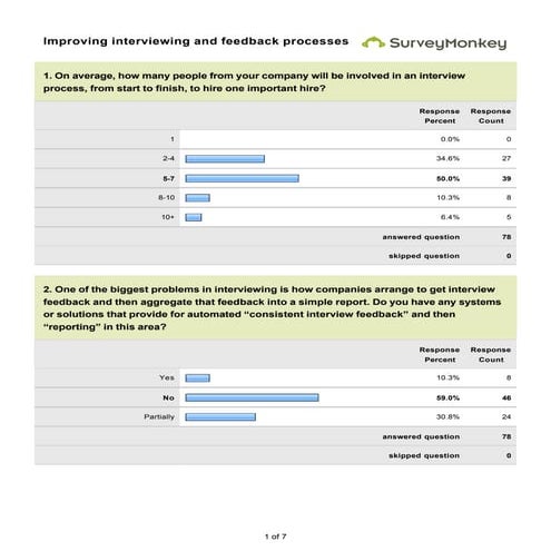 Process Improvement survey sample | PDF