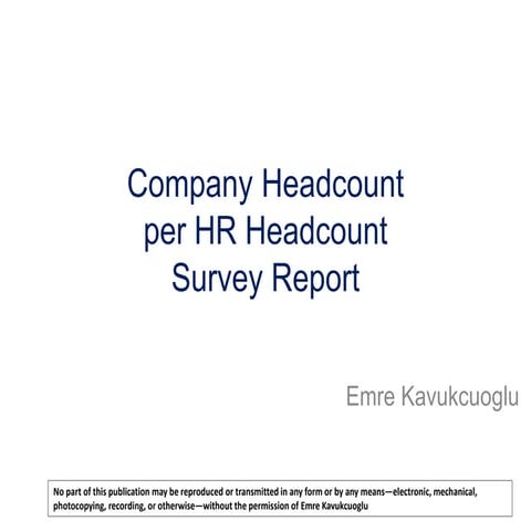 HR Headcount per Total Headcount Survey Report-2012