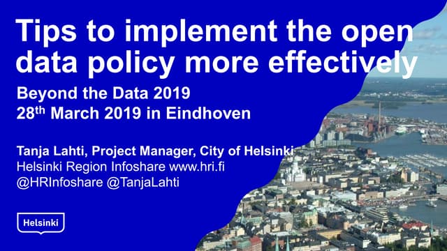 Tip to implement open data policy