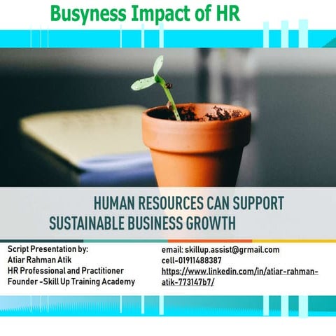 Role of HR in Business Growth 