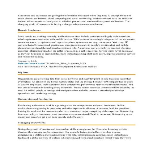 Hr implication of tech changes