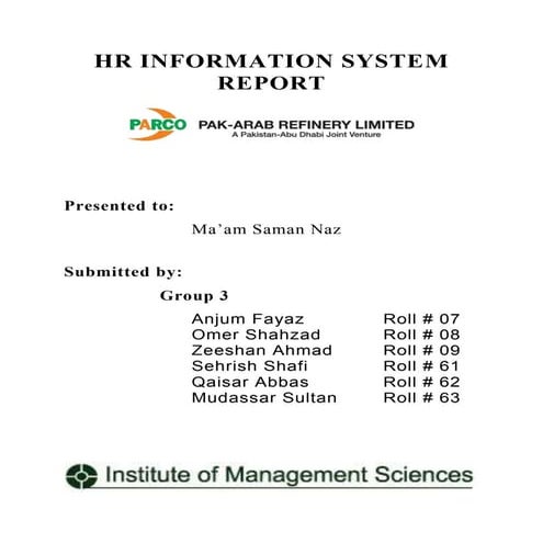 Hr information system report