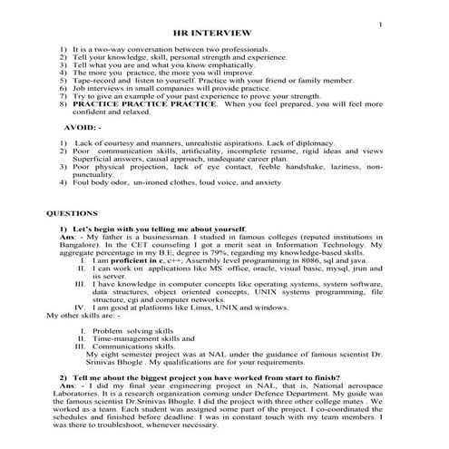 Hr interview