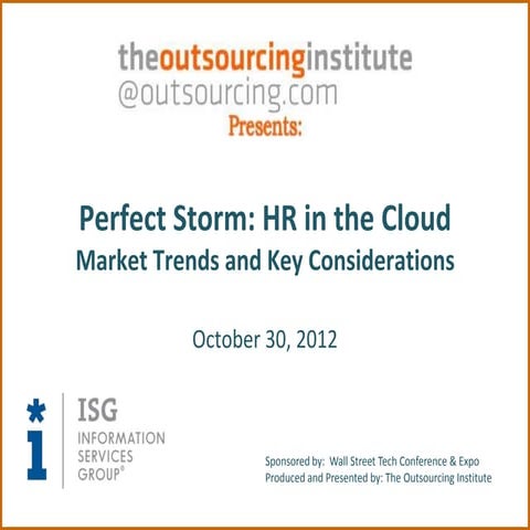 Perfect Storm: HR in the Cloud