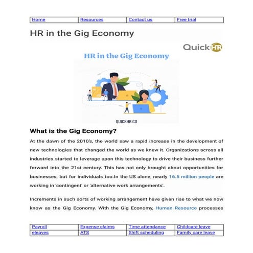 HR in the Gig Economy | PDF