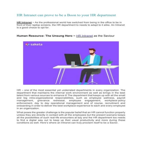 Hr intranet - What is Human Resources Intranet?