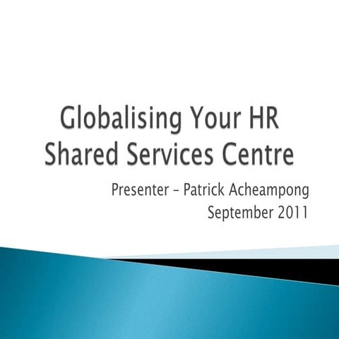 Globalising HR shared Services