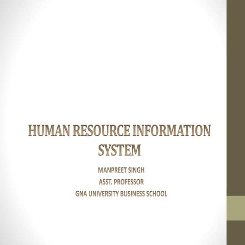 Human Resource Information System