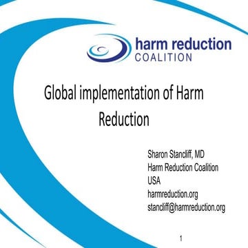 Global implementation of Harm Reduction