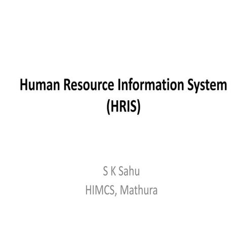 HRIS for mba students