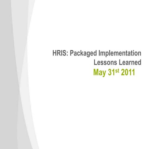 ERP Packaged Solution Implementation Model