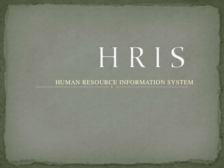 Dissertation on hris