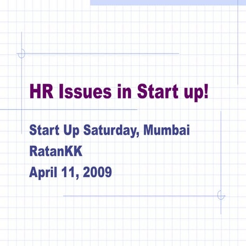 HR strategy for start ups | PPTX