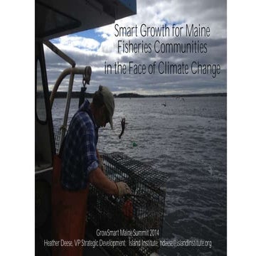 Smart Growth for Maine Fisheries Communities in the Face of Climate Change - ...
