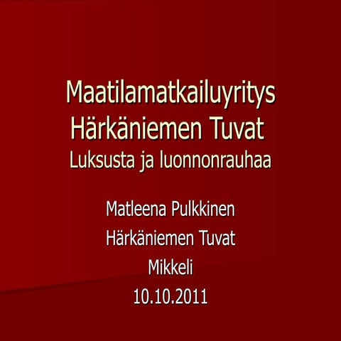 Härkäniemen tuvat 10.10.2011