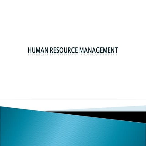 Introduction To HRM