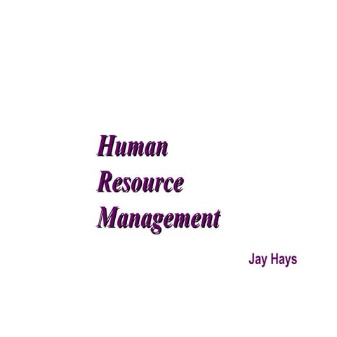 Human resources management