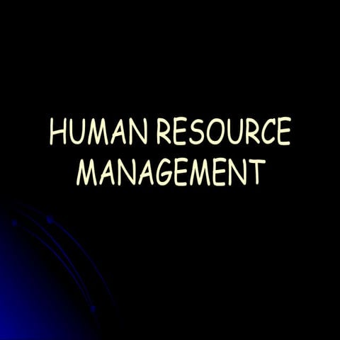 Human Resource Management