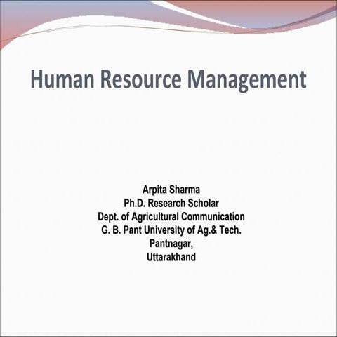 HUMAN RESOURCE MANAGEMENT | PPT
