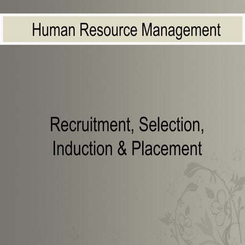 Human Resource Management