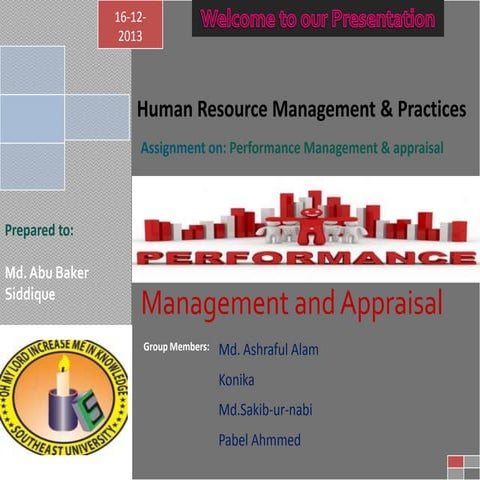 Performance Management and Appraisal